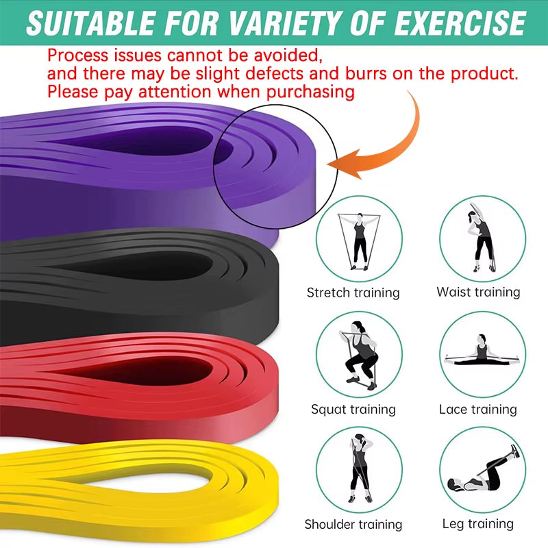 Resistance Band Heavy Duty Latex Sports Elastic Belt Pull up Assist Bands for Pilates Workout Out Fitness Shape Body Home Gym